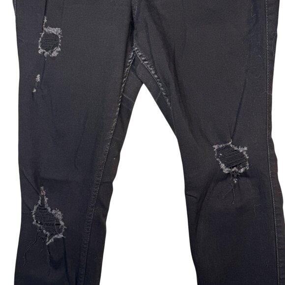 Hollister Black Distressed High Rise Super Skinny Waisted Jeans Pants Size 9S  S - Picture 3 of 6